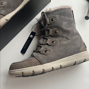 Sorel Women's Explorer Joan Quarry, black Winter Boots